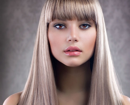 Mashroom Blond Natuerliche Farbschattierung Langes Glattes Haar